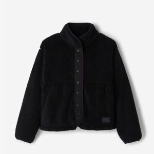 Roots Black Sherpa Jacket NWT